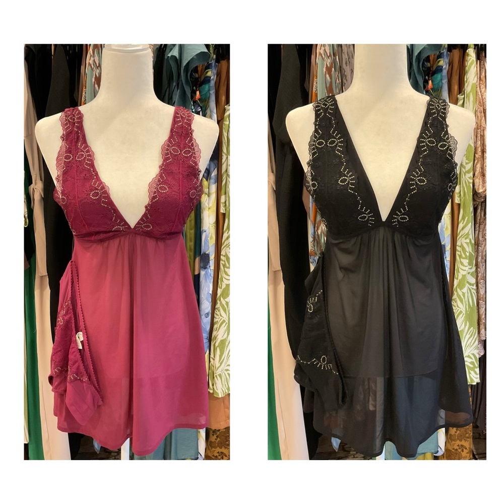 3PC LACE CHEMISE BABY DOLL